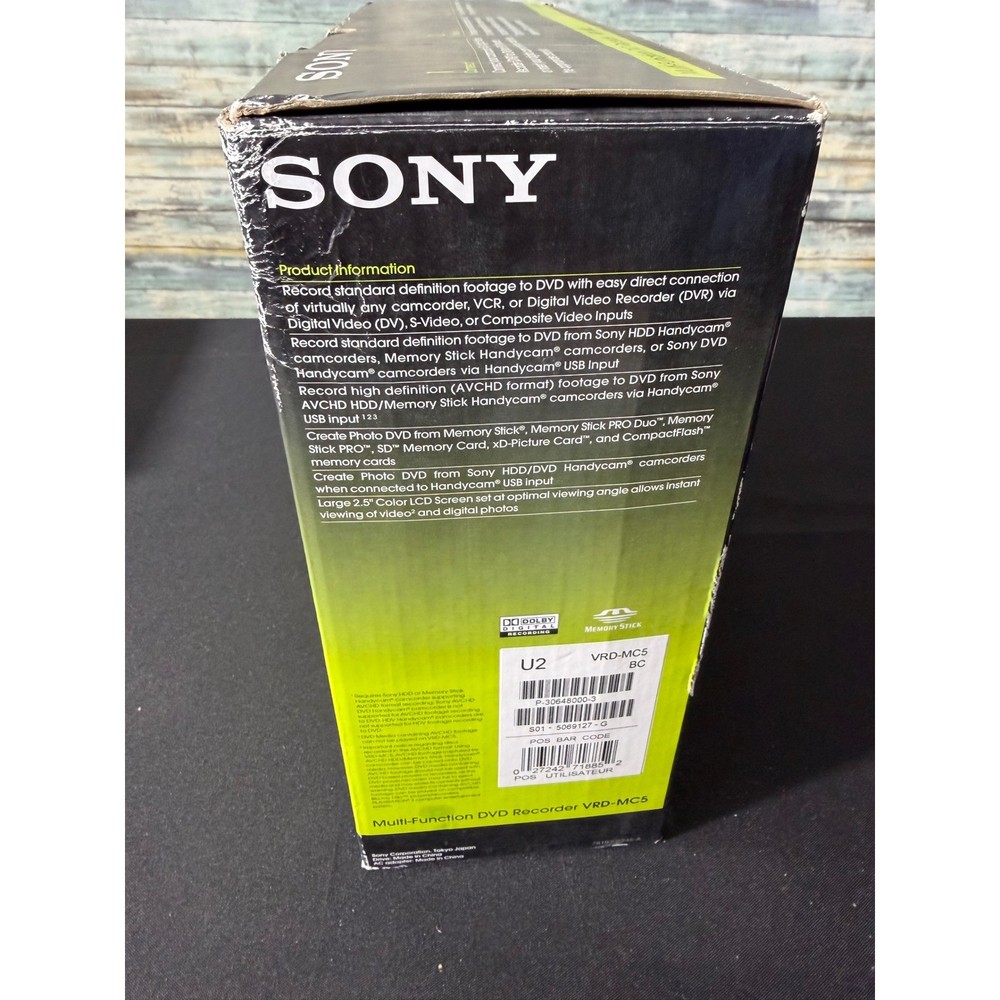 Sony VRD-MC5 DVDirect Multi-Function DVD Recorder White NEW Original Box