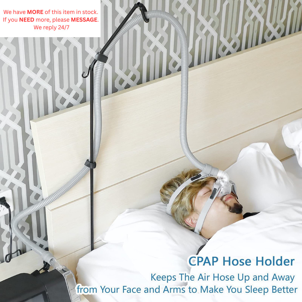 CPAP Hose Holder - Hanger Triangle Base-Height Fixed, Black