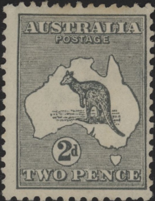 Australia Commonwealth 2d grey Roo stamp Die I SG 35 mint