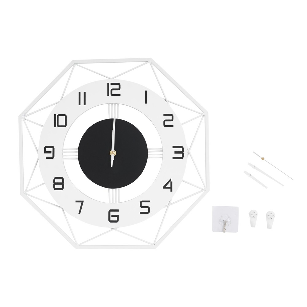 Modern Wall Clock - Silent Battery Powered Analog , Easy Mount