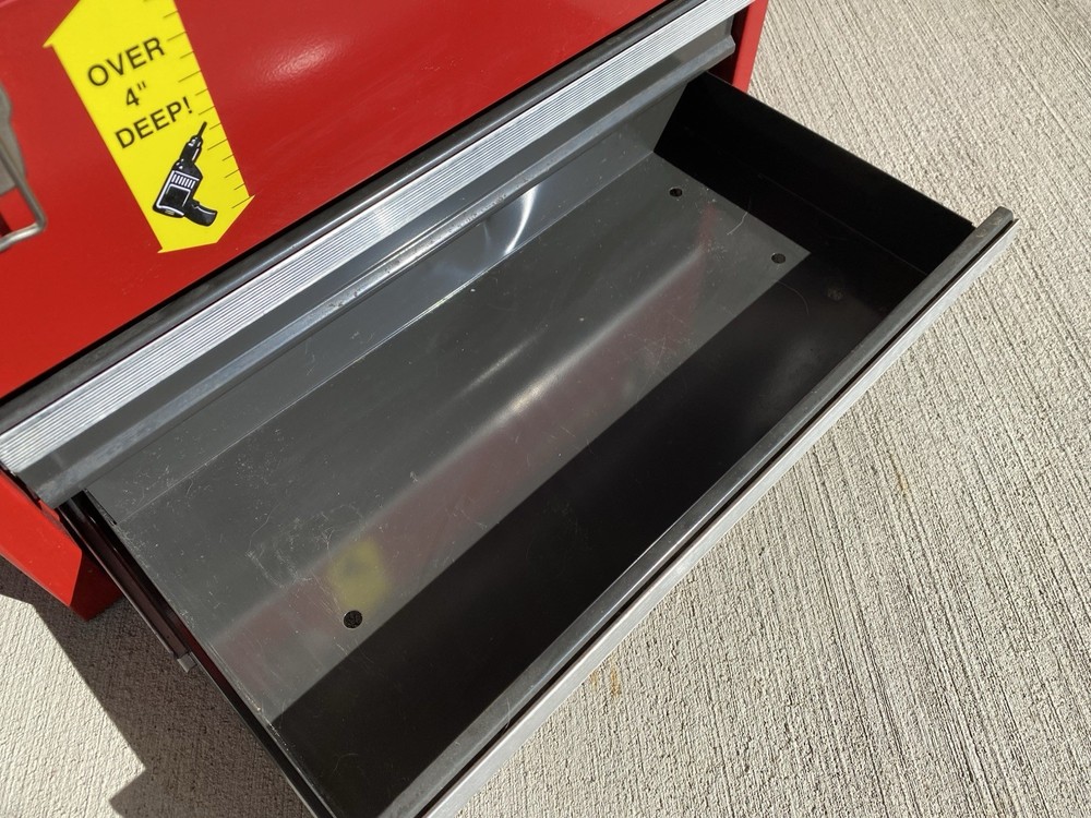 Vintage NICE Craftsman 2 Two Drawer Deep Top Tool Box Red Toolbox