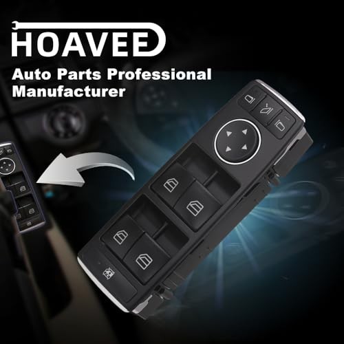 Master Power Window Switch Button Front Driver Side Compatible with 2008–2017