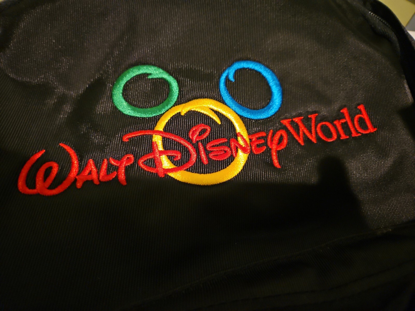 Walt Disney World Backpack Mickey Mouse Ears Embroidery New~Black