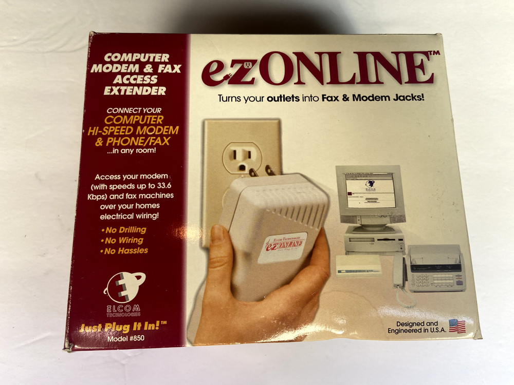 ez-Online Computer Modem & Fax Access Extender New