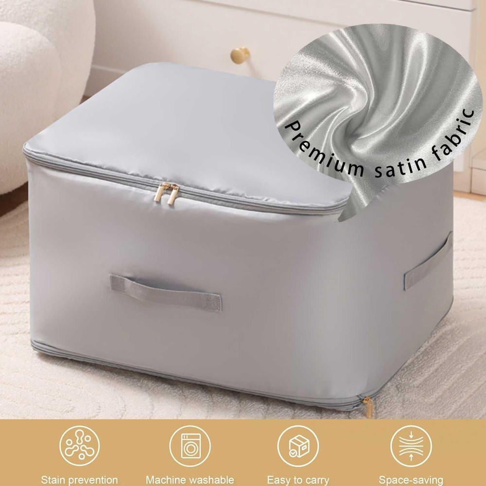 Ultra Space Saving Self Compression Organizer, 3-Layer Zipper Large Capacity ...