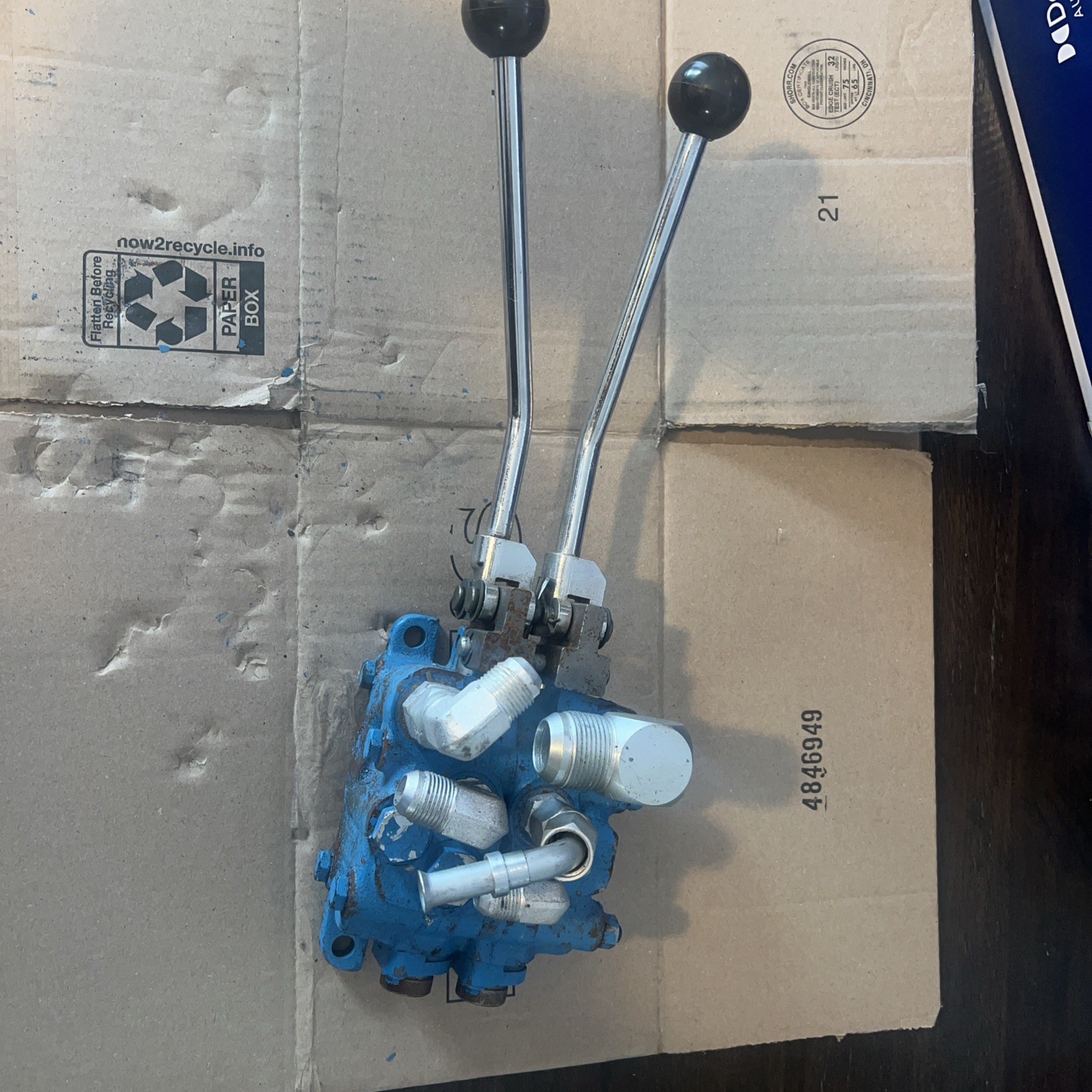 Vickers 222627 Hydraulic Manual 2 Spool Valve 3 Position Control