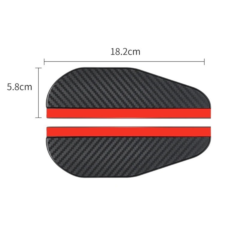 2Pcs Carbon Fiber Car Mirror Rain Shield Eyebrow Rearview Protector