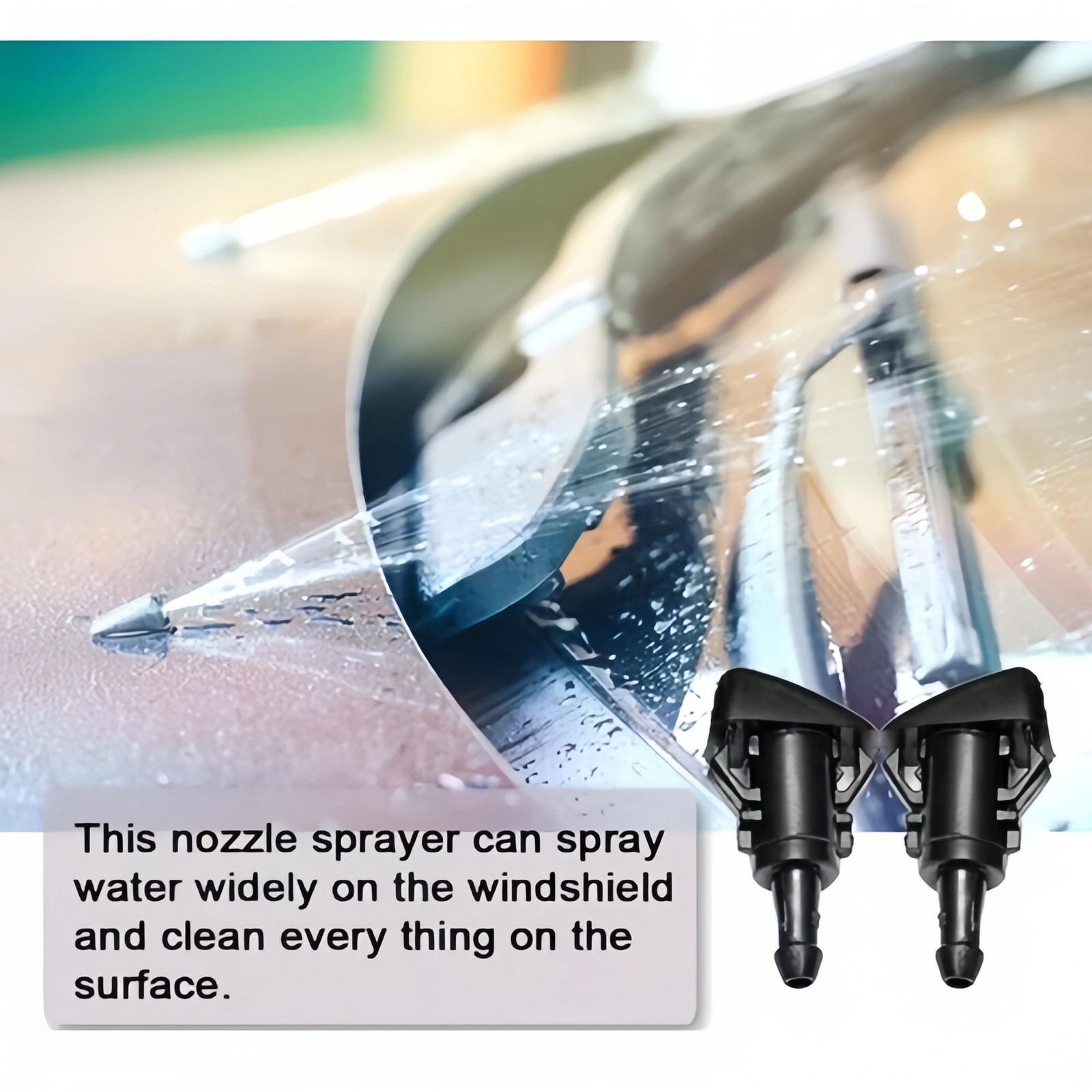 Car Windshield Wiper Washer Squirter Nozzle Spray Jet Kit Fluid Hose Universal