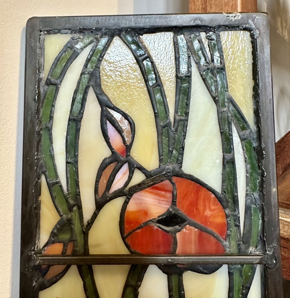 Poppies Meyda Tiffany Sidelight Window Panel