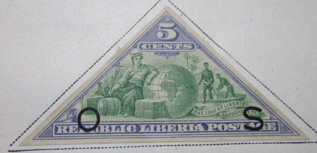 Liberia Stamp 1894 5 Cents Rare Antique StampBook3-424