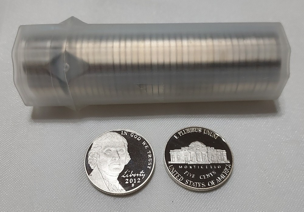 2012 S JEFFERSON NICKEL PROOF ROLL (40 PCS)