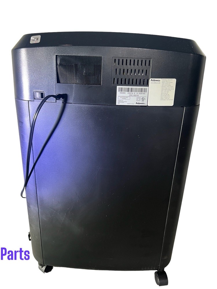 Fellowes Microshred 1800MC 18-Sheet Micro-Cut Shredder Please Read