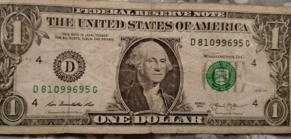 $1  Serial Number Ink Error