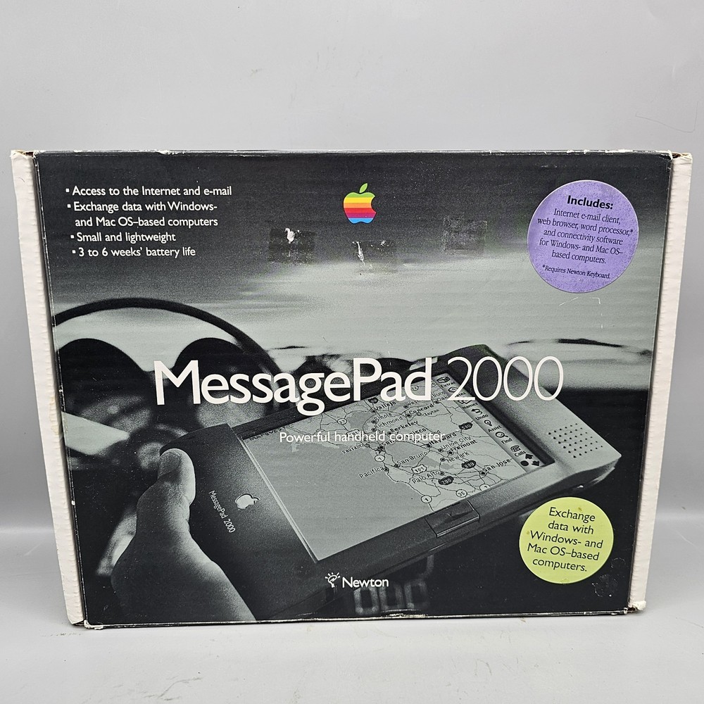 Newton/ Apple MessagePad 2000 Bundle in BOX ALL ORIGINAL Paperwork ACCESSORIES
