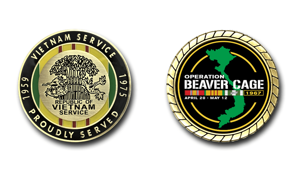 Operation Beaver Cage Vietnam Challenge Coin