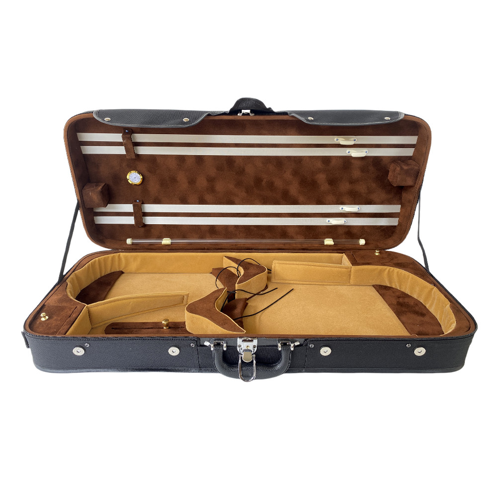 Adjustable 4/4 Full Size Double Violin Case Viola Case with 4 Bow Holders