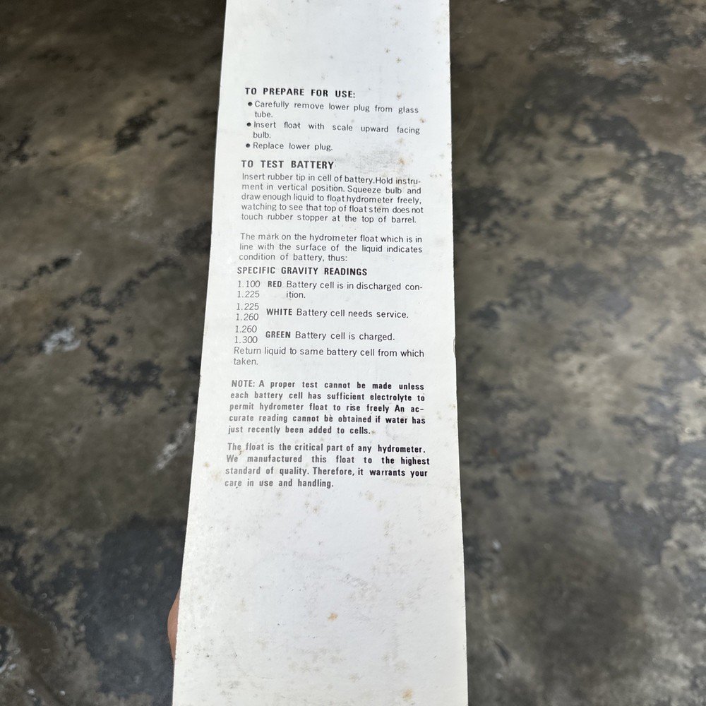 Professional Battery Hydrometer Tester W1653C