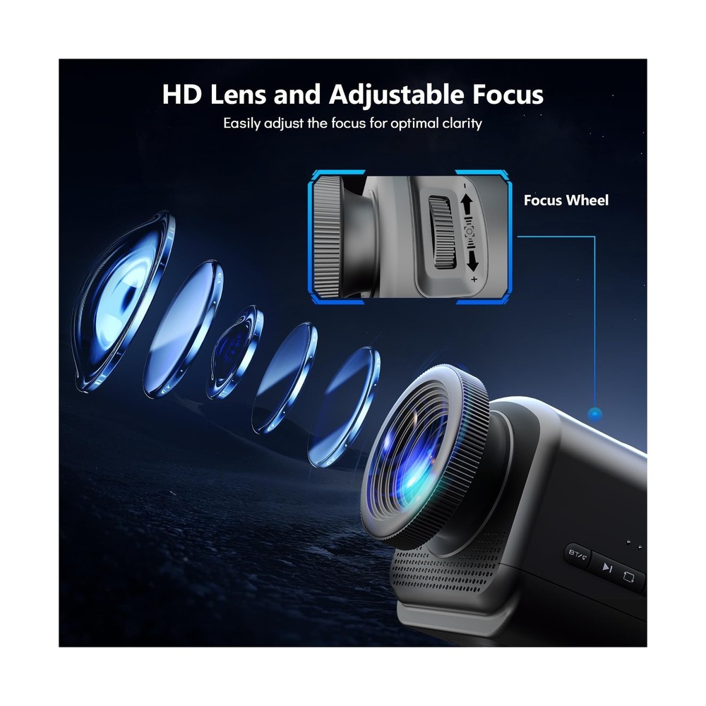 Rossetta 3D Projector, 60 Themes HD 3D Galaxy Projector with Bluetooth Speake...