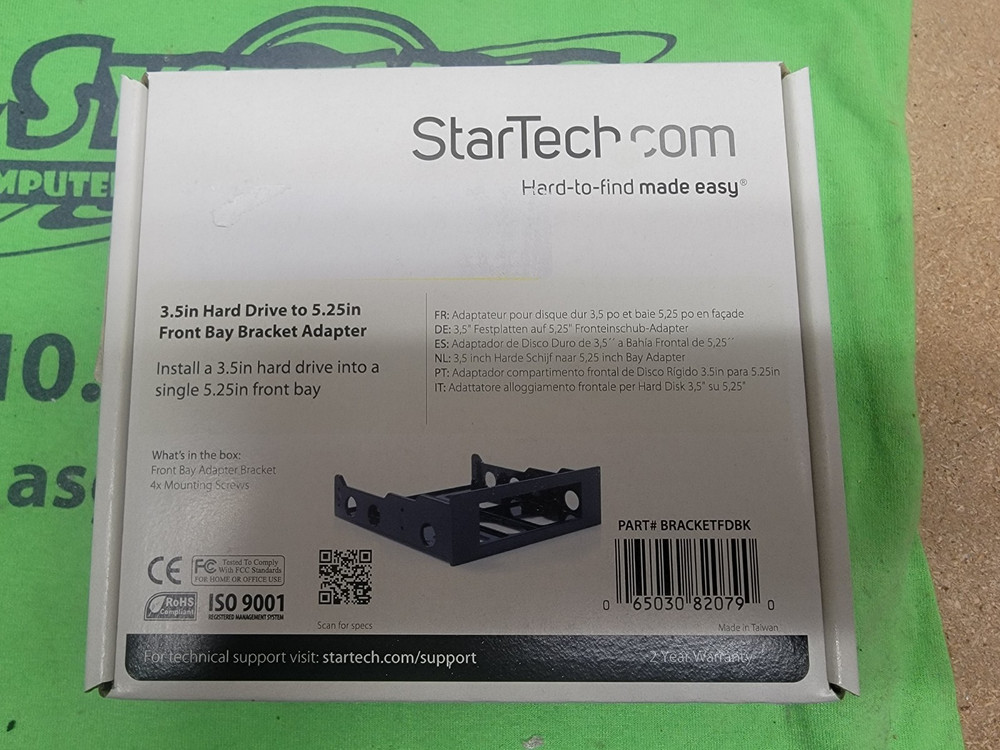 Startech BRACKETFDBK Bracket for 3.5" Floppy on 5.25" Base w Bezel
