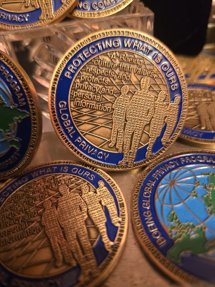 Boeing Global Privacy Program challenge coins