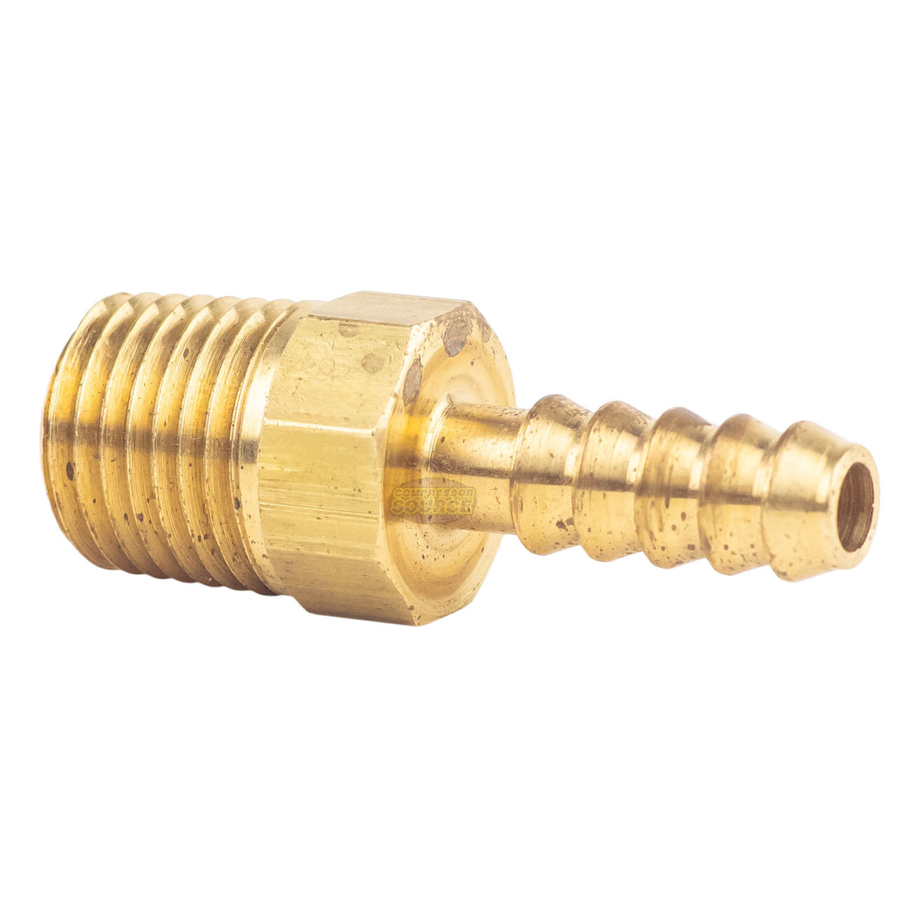 Brass Hose Barbs 1/4" Male NPT for 1/4" ID Hoses Barbed Fitting Air Fuel 2 Pack