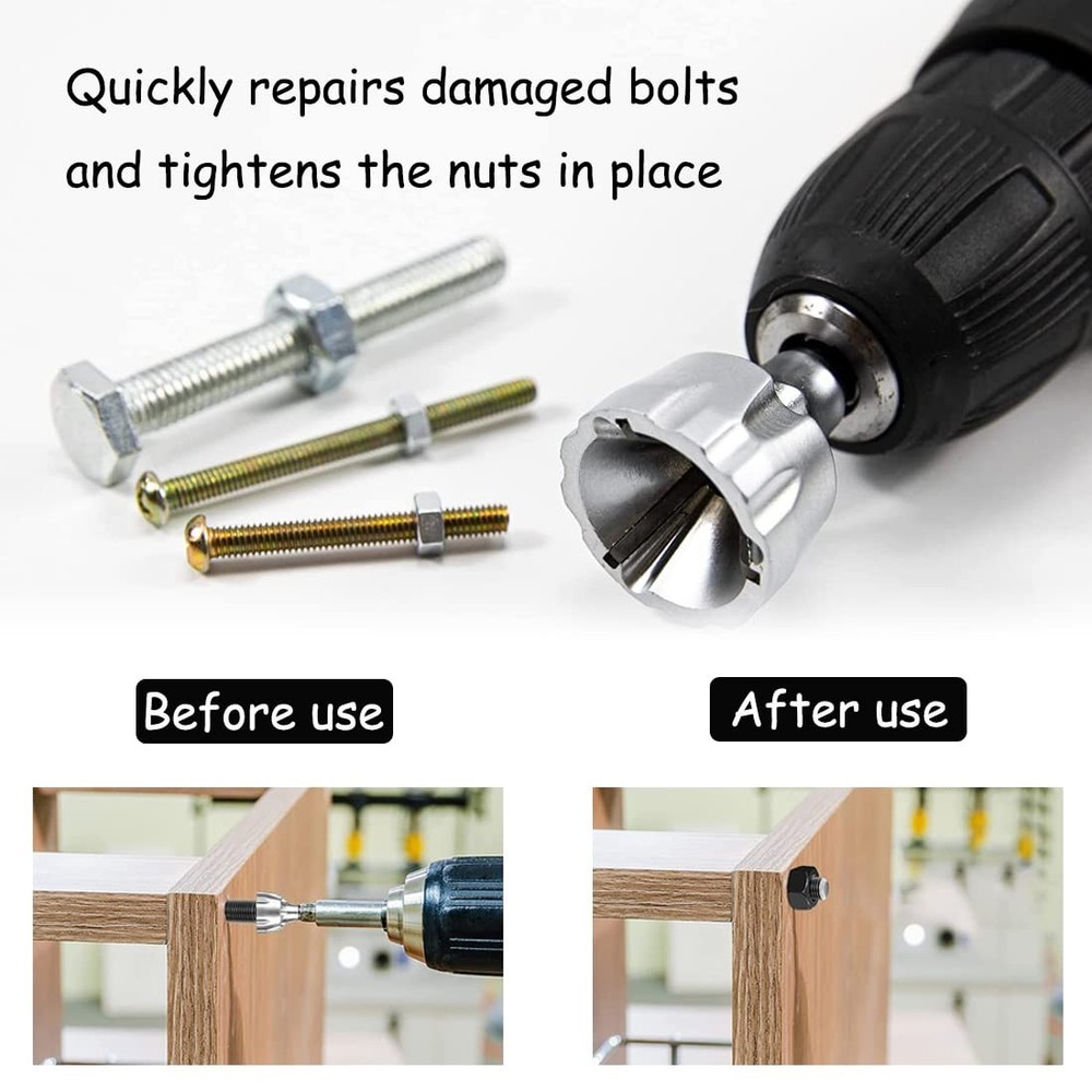 Deburring External Chamfer Tool Bolt Thread Repair Screw Burr...