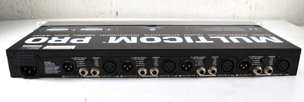 MULTICOM PRO BEHRINGER Audio Interactive Quad Dynamics Processor Model MDX4400
