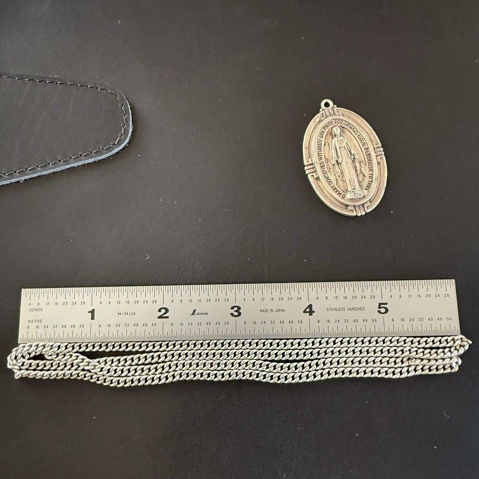 Sterling Silver Miraculous Medal & Infinity Chain 40g 1.4 oz Silver Below Spot