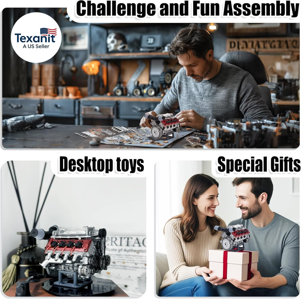 Mini V8 Engine Kits That Runs, V8 Model Engine Kit Cison Engine MAD RC Engine Mo