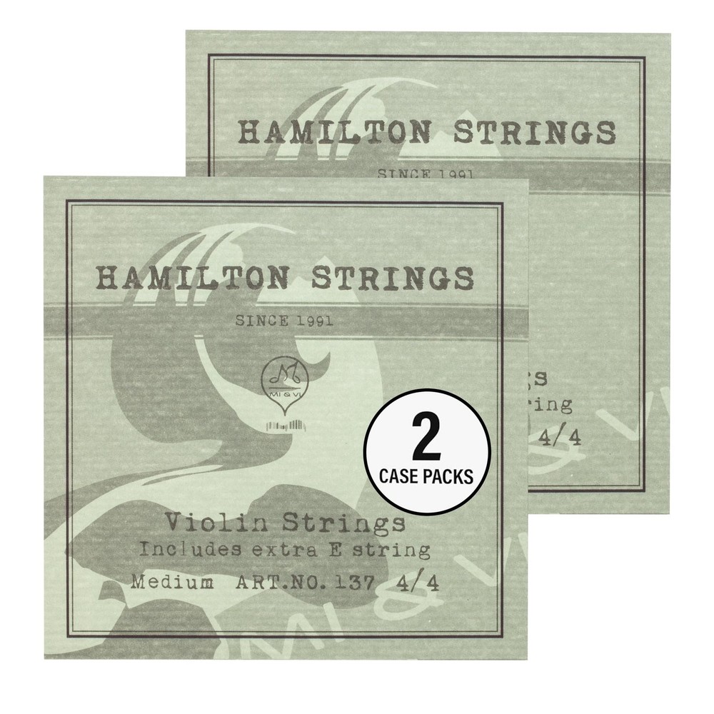 2x Hamilton Violin Strings 4/4 Full Set (GDAE) + Extra E - Germany Steel
