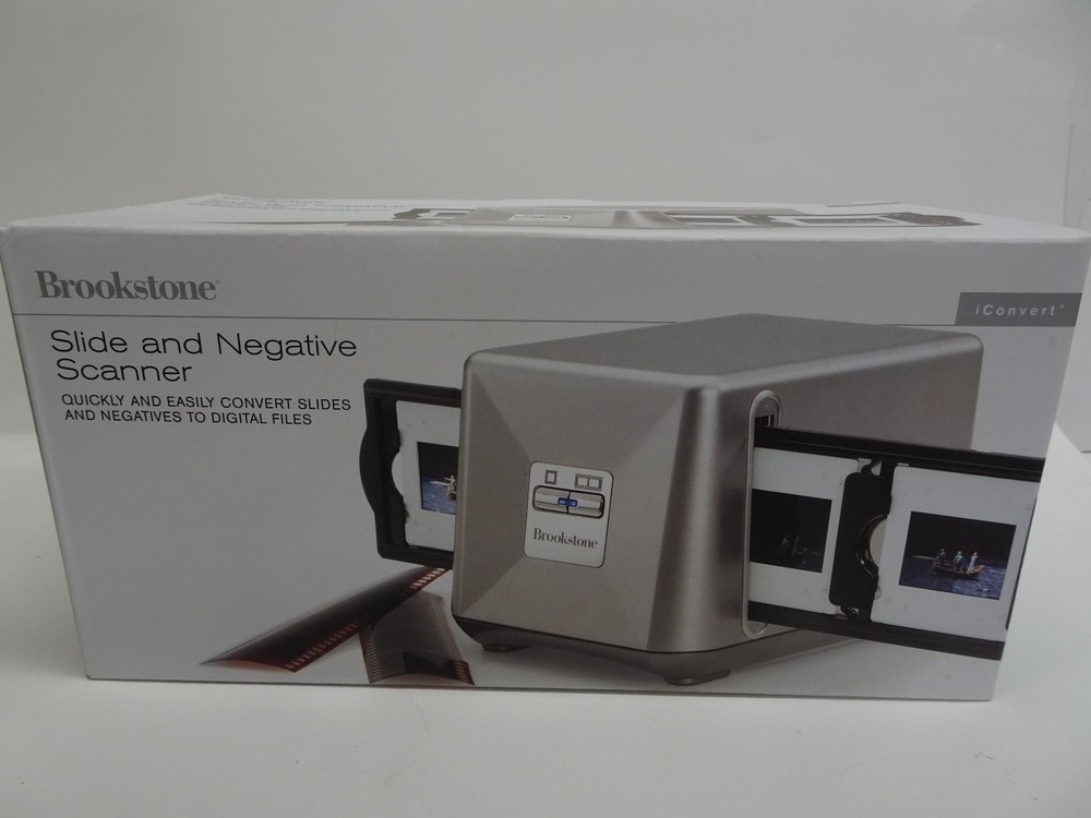Brookstone iConvert Instant Slide & Negative Scanner New