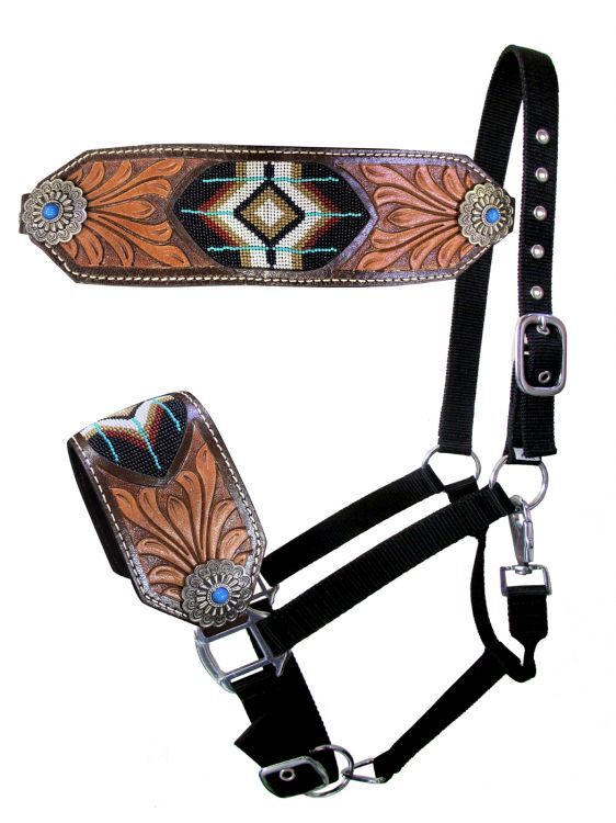 Showman Bronc Halter w/ Southwest Beaded Design