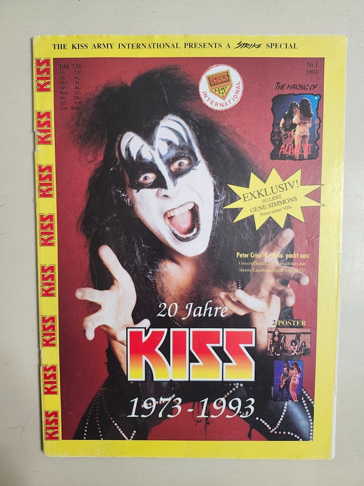 Kiss Army Vintage German Import 73-93 International Strike Special Magazine COOL