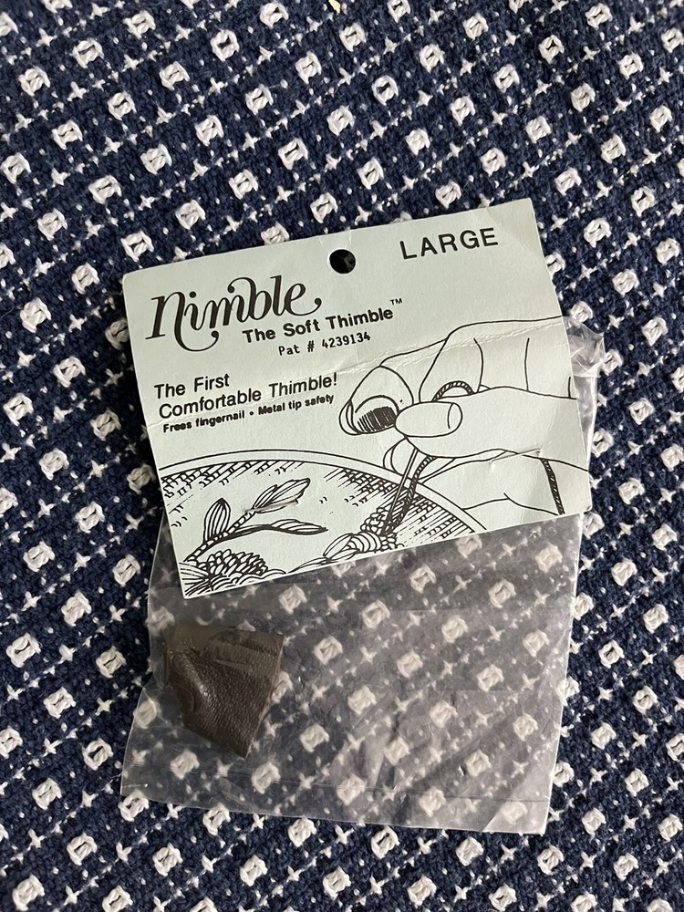 Nimble Thimble Leather Nimble Thimble W/Metal Tip-Medium