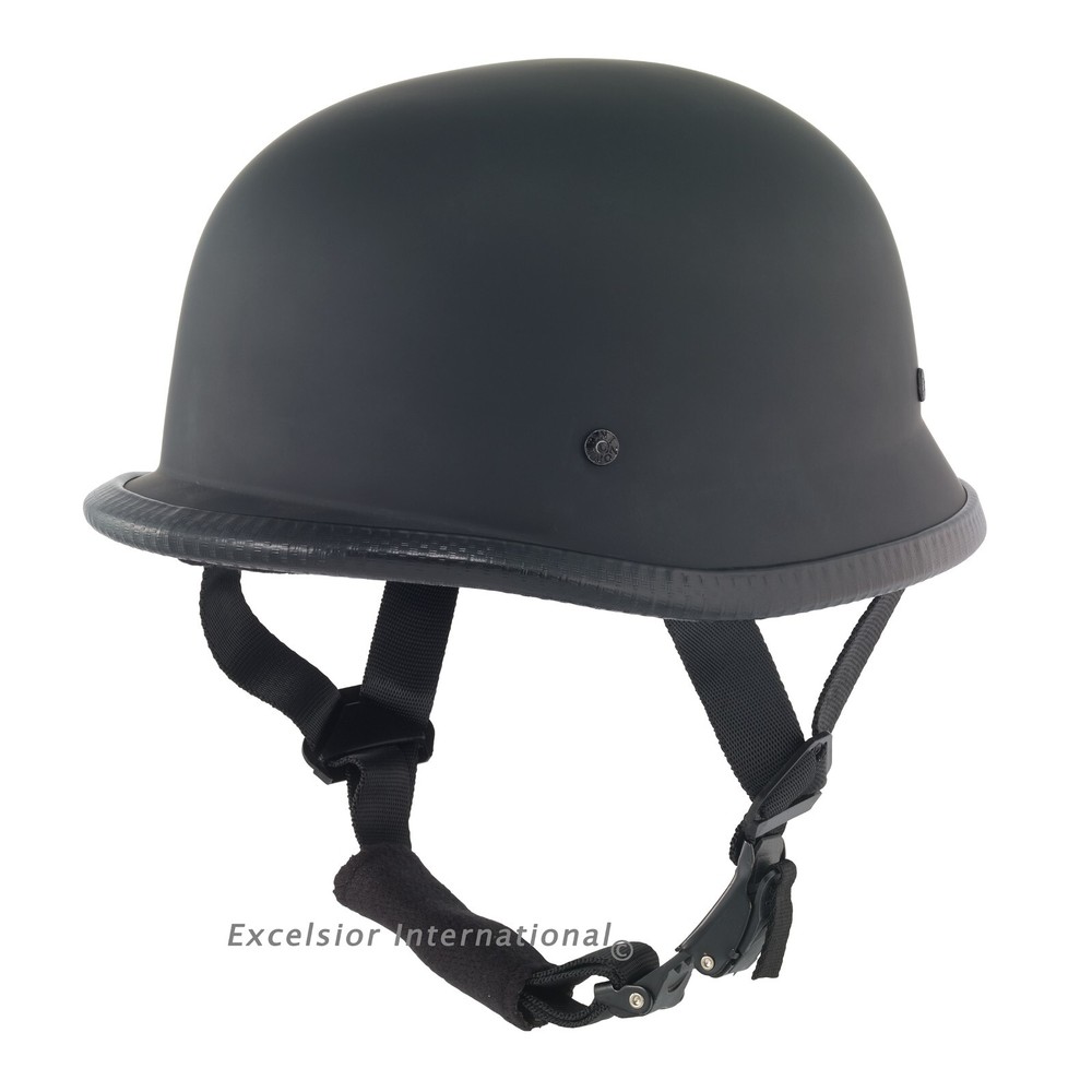 Motorcycle  German Flat Black  Novelty Helmet Multiple Sizes