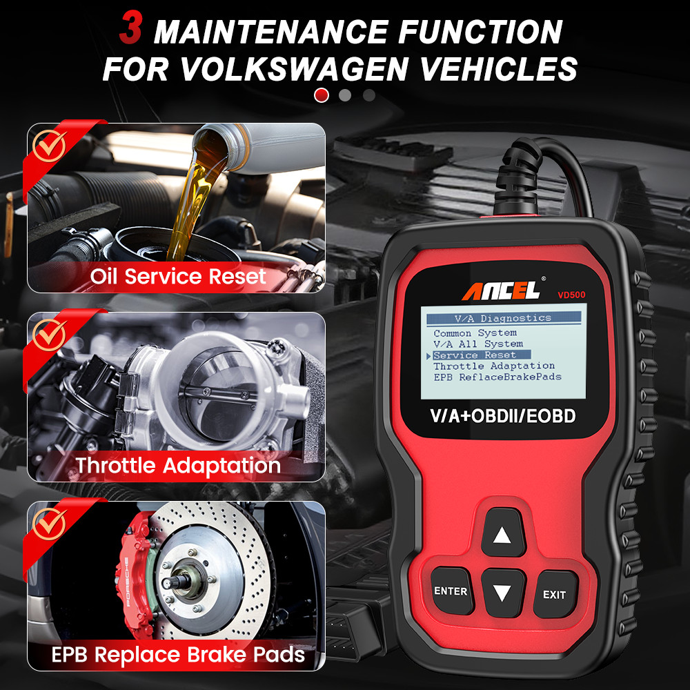 ANCEL Car ABS SRS Code Reader OBD2 Scanner All Systems Diagnostic Tool EPB Oil