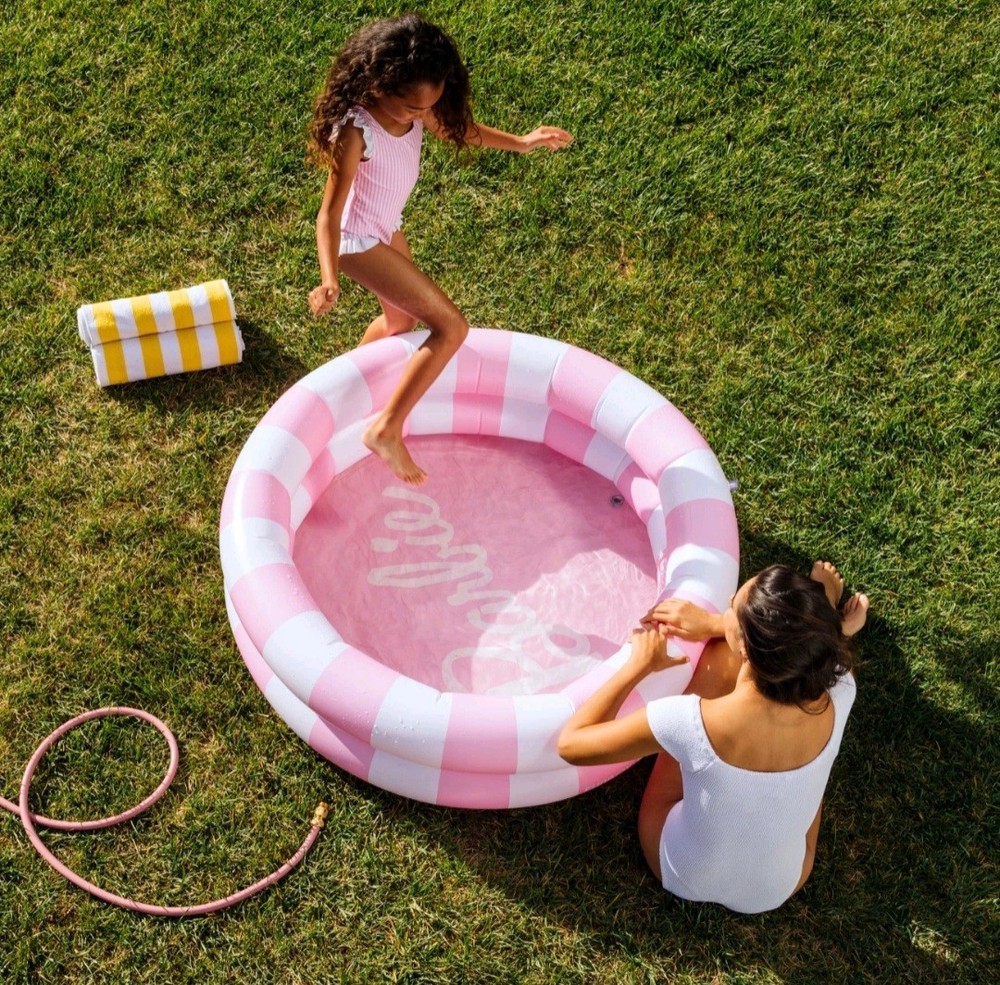 Funboy Inflatable Round Double Ring Pool, 48" Diameter, Suitable for Children 6+