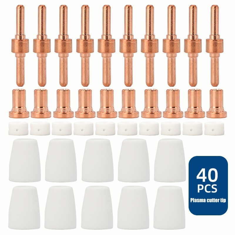 40x Plasma Cutter Consumables fits CUT40 CUT50 Plasma Cutter Torch for PT31 LG40