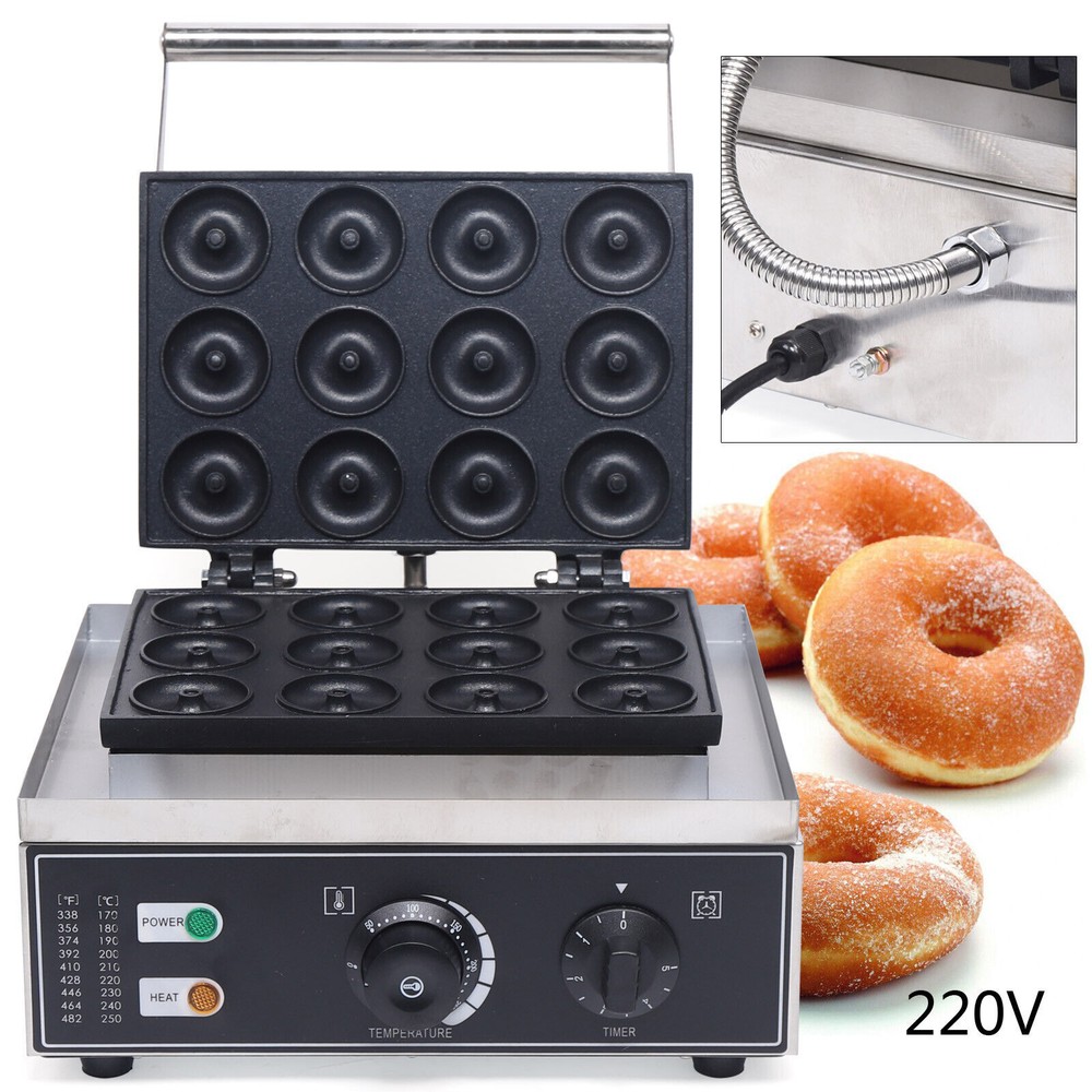 Commercial 12-Hole Donut Maker Machine Electric Nonstick Doughnut Making Machine