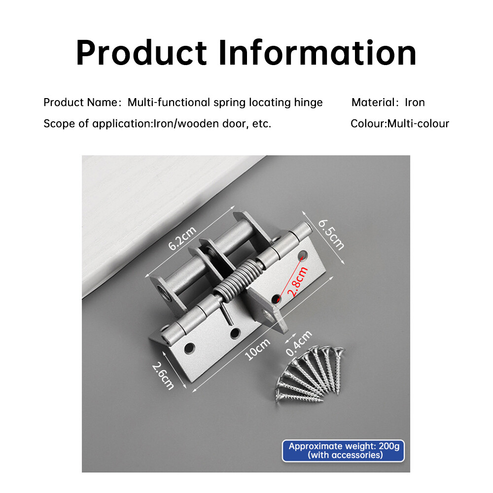 Self-Closing Door Hinge Spring Positioning Hinge Door Closer Automatic Closing