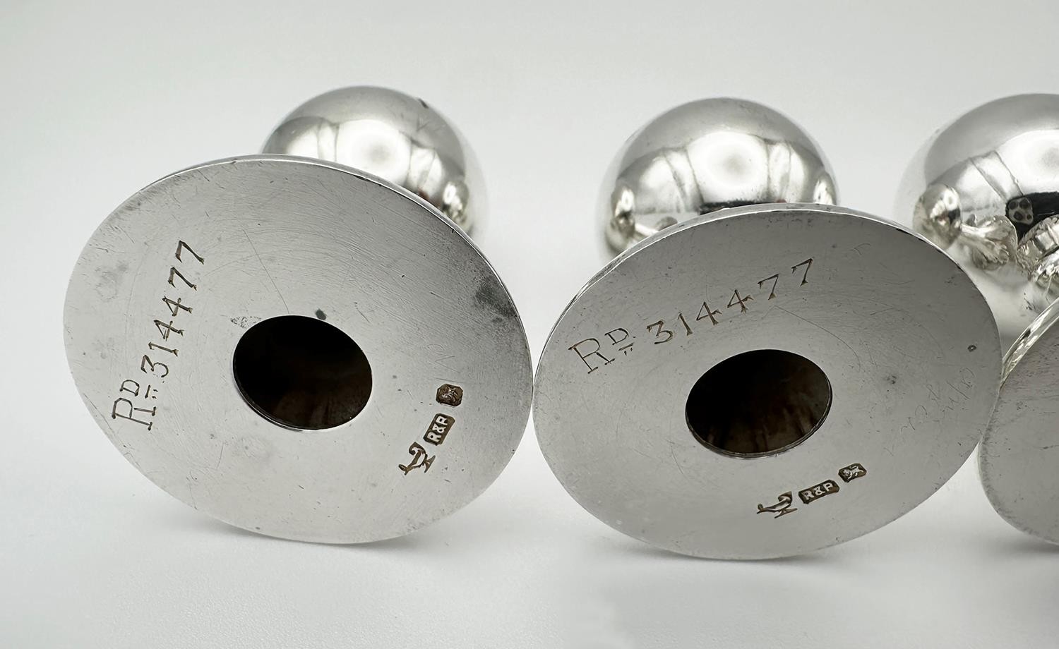 SET 4 VICTORIAN MENU HOLDERS STERLING SILVER & SILVER PLATE 1897 ROBERTS & BELK