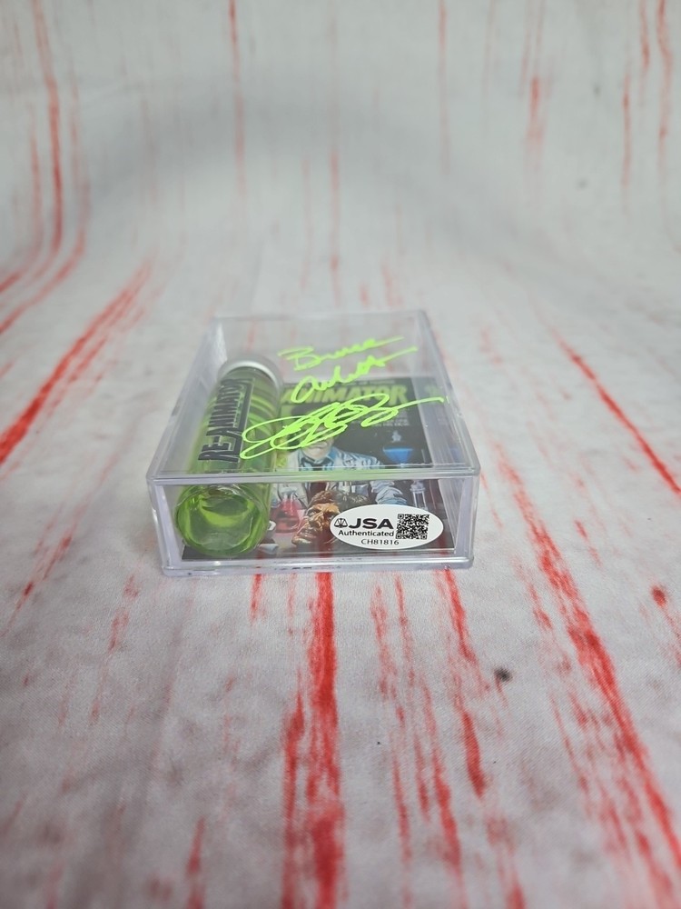 Dual Signed Re-Animator UV Reactive Mini Display With JSA COA