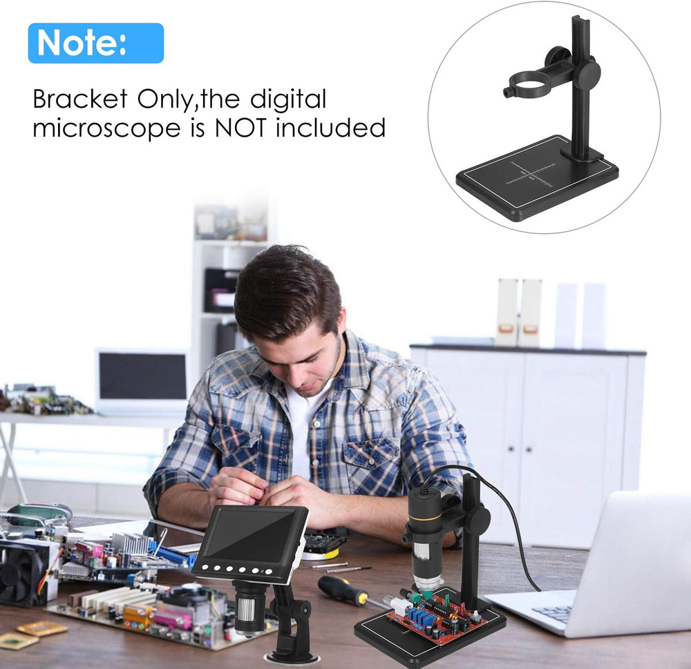 Microscope Stand, Mini Digital Microscope Stand Magnifier Camera up and down Adj