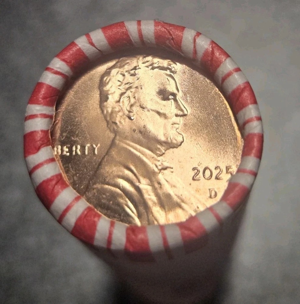 2025- D Sealed Lincoln Penny Cent Roll Shield Uncirculated