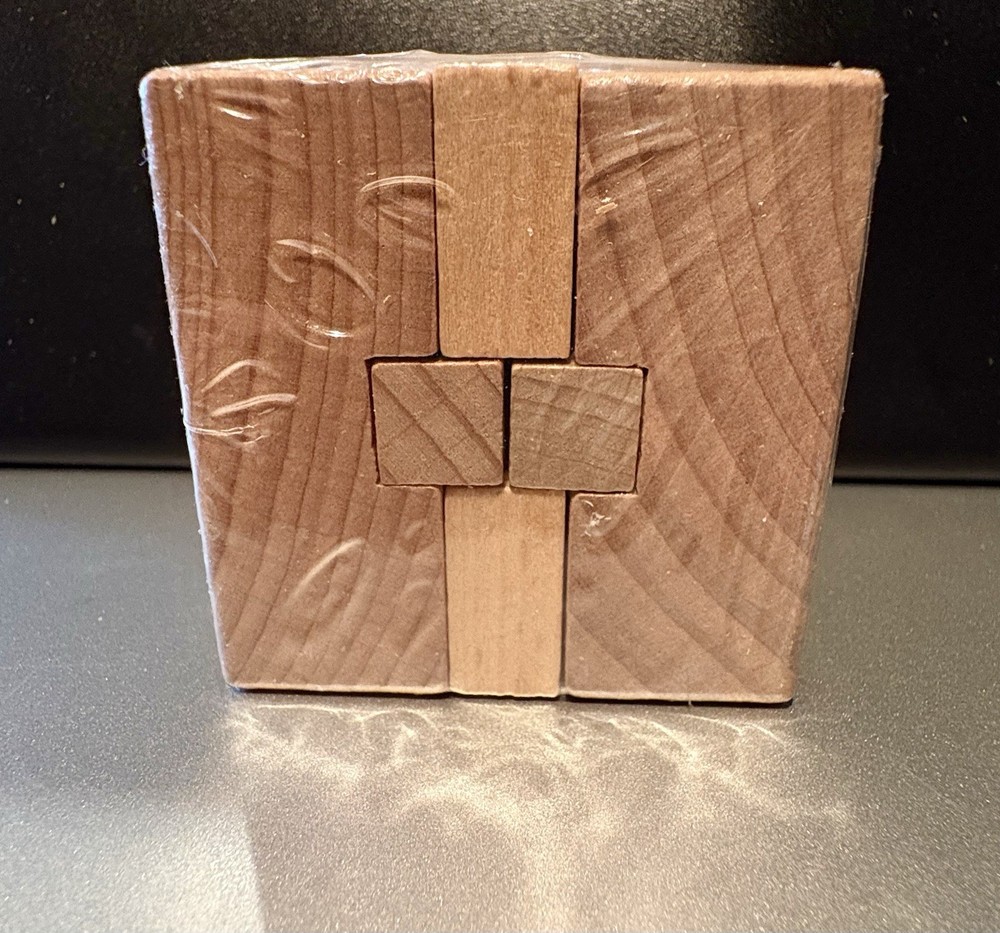 Hand Crafted Wood Cube Puzzles, Brain Teaser,