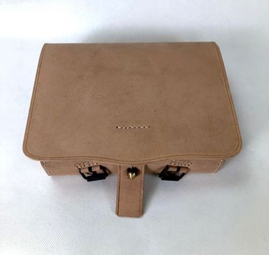 Natural Leather Civil War Cartridge Box with Tins
