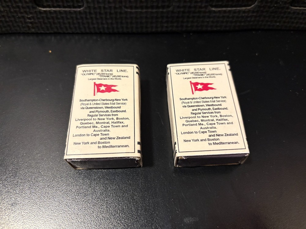 1910 Bryant & May matchbooks - 2 empty custom design display boxes