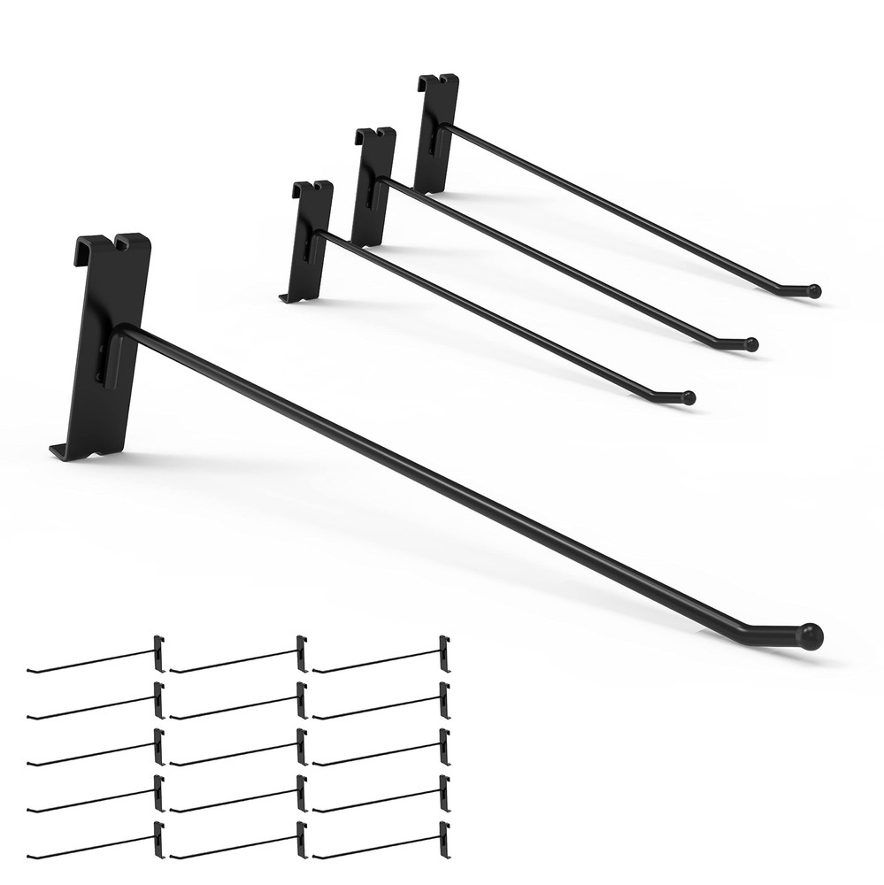 32 PCS 10 Inch Gridwall Hooks Display Hook Grid Wall Panel Heavy Duty Black