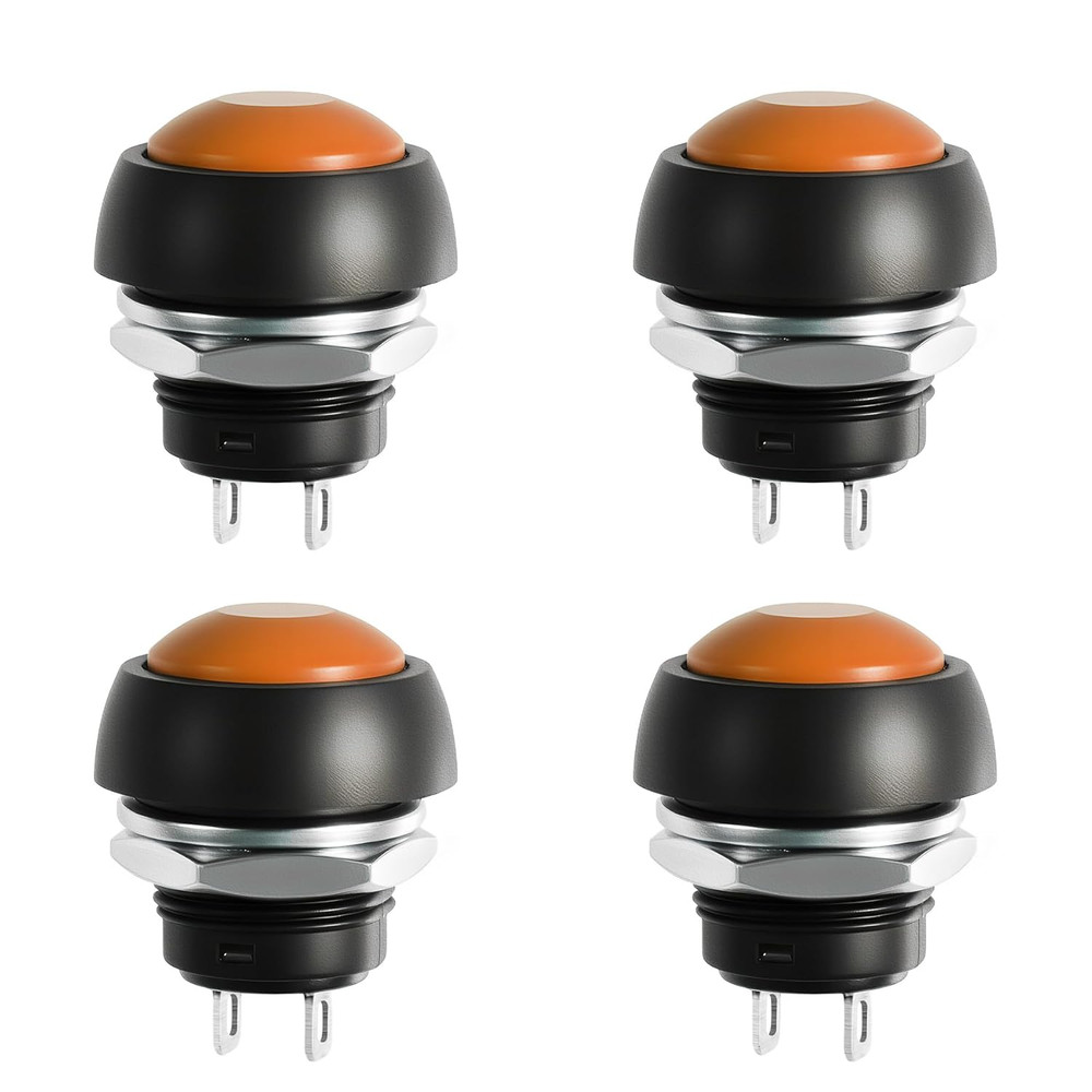 4 Pcs 12Mm Mini Momentary Push Button Switch 3A 250VAC Latching Push Button Swit