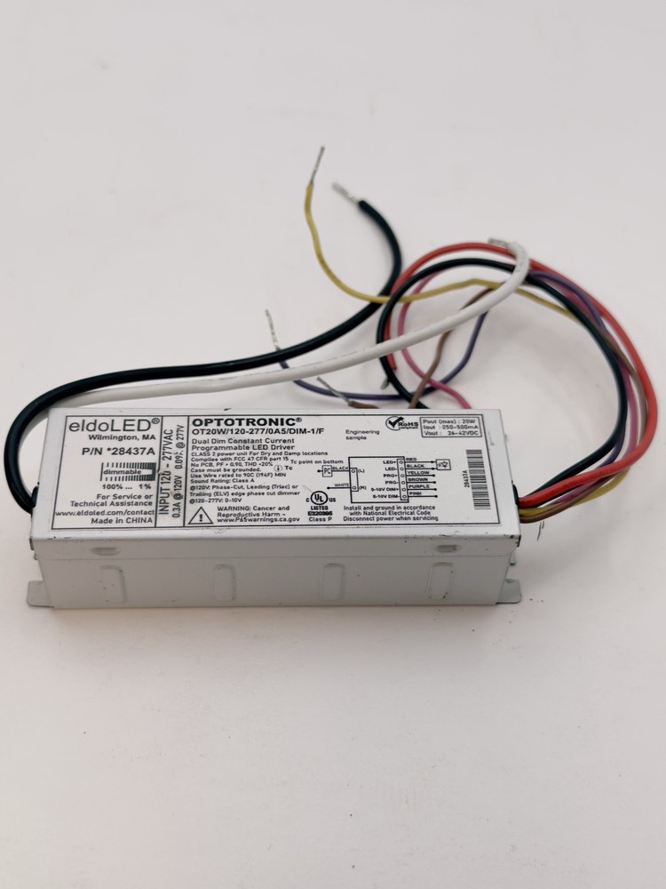 OT20W/UNV/0A5/DIM OPTOTRONIC Dual Dim Constant Current Programmable LED Driver -
